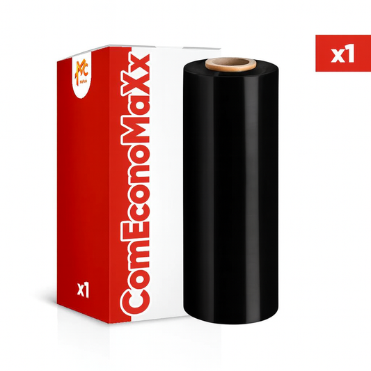 Machine Pre-Stretch Film 25µm – Black Cast Wrap 500mm x 1200m | McPack