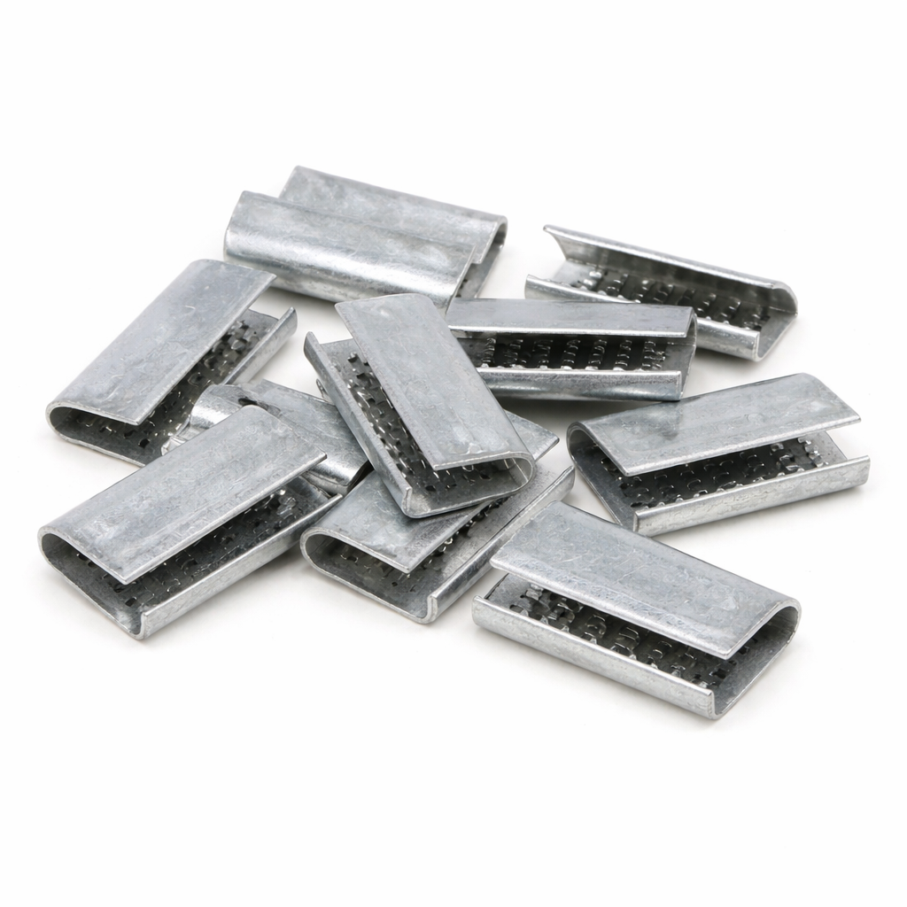 16mm Serrated Metal Strapping Seals - Heavy Duty PET Strap Clips (1000 Pack)