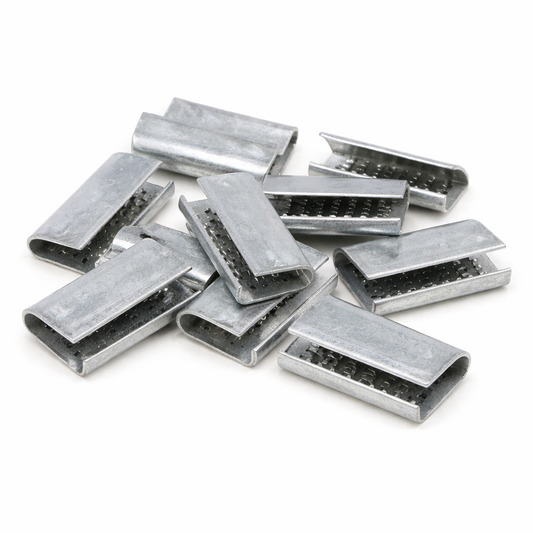 16mm Serrated Metal Strapping Seals - Heavy Duty PET Strap Clips (1000 Pack)